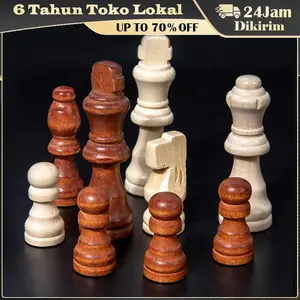 Bidak Buah Catur Plastik Standart percasi (1 SET hitam & putih)