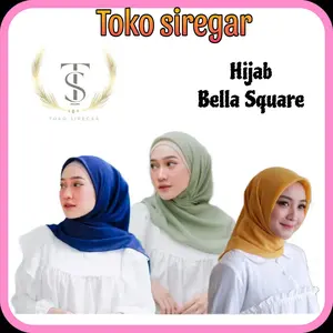 Square Hijabs // Hijab Bella Square Segi Empat Polos Premium