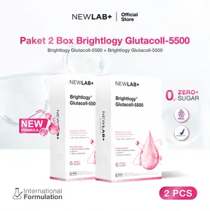 NEWLAB Paket Hemat 2 Box Brightlogy GlutaColl-5500 | Paket Hemat 2 Box C-Gluta | Minuman L-Glutathione & Kolagen | Vitamin C | Membantu Mencerahkan NEWLAB Paket Hemat 2 Box Brightlogy GlutaColl-5500 | Paket Hemat 2 Box C-Gluta | Minuman L-Glutathione & Kolagen | Vitamin C | Membantu Mencerahkan