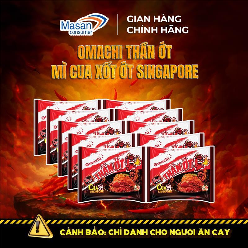 Combo 10 gói Mì Omachi thần ớt mì cua xốt ớt singapore 126g