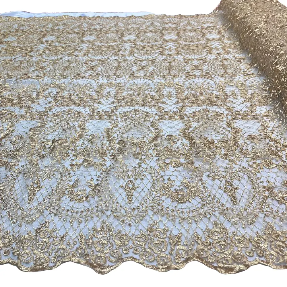 Kain Tille bordir senada/bahan kebaya motif sabto (harga 0,50/meter)