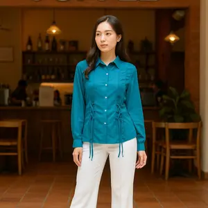 ADM - RANIA SHIRT PRESS BODY TALI SERUT LACE UP BAGIAN DEPAN