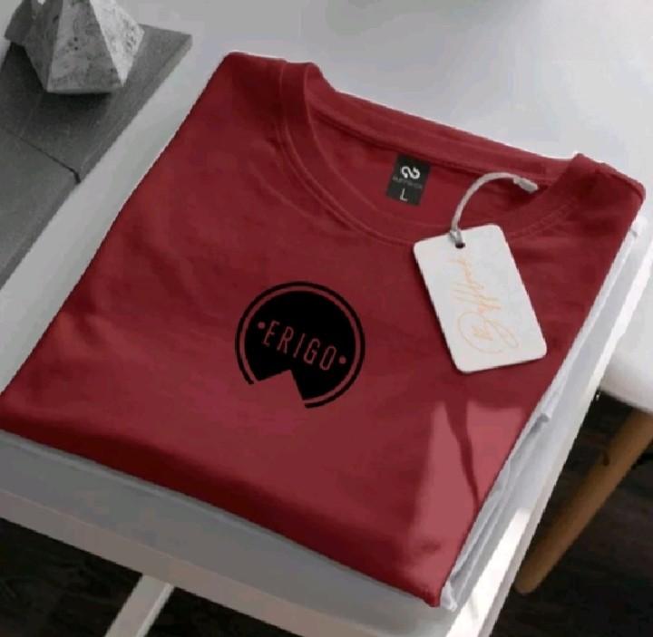 Product Introduction of COD.!! Kaos Distro Tshirt Premium Lengan Pendek ER1GO Bulat Hitam Baju Oblong Unisex Pria Wanita Katun Dewasa Keren Combed 5
