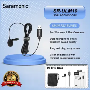Microphone Saramonic SR-ULM10 Omnidirectional USB Lavalier -6.5' Cable