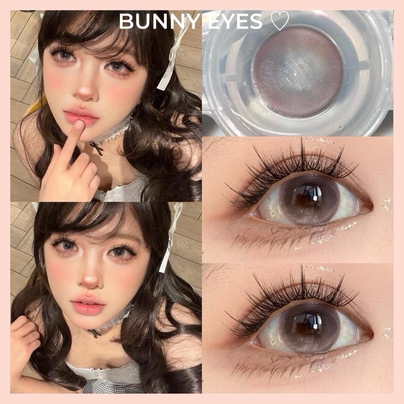  Kính Áp Tròng Lens Hồng Loang Venus Pink Size 14.5mm Độ Cận Từ 0.00 Đến 6.00 Độ  Tặng Kèm Khay Dụng Cụ Đeo  - Bunny Eyes douyin 