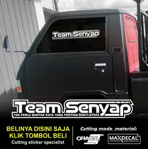 Stiker kaca mobil Team Senyap TIDAK BISA REQUEST