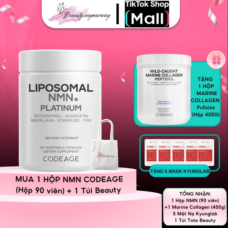 [2 Tặng 1] Hộp Viên Uống Codeage Liposomal NMN thực phẩm bổ sung, hộp 90 viên 0