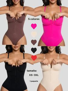 Body de tanga sin costuras de una pieza con escote corazón, ropa interior moldeadora cómoda y transpirable para mujer, ideal para uso diario y modelado abdominal