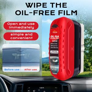 XUMTOM Automotive Oil Film Cleaning Brush, Removedor De Película De Aceite Para Vidrio, 120ml*2 Limpiador de Películas de Aceite De Vidrio De Automóvil Cepillo Para Limpiar Parabrisas De Coche