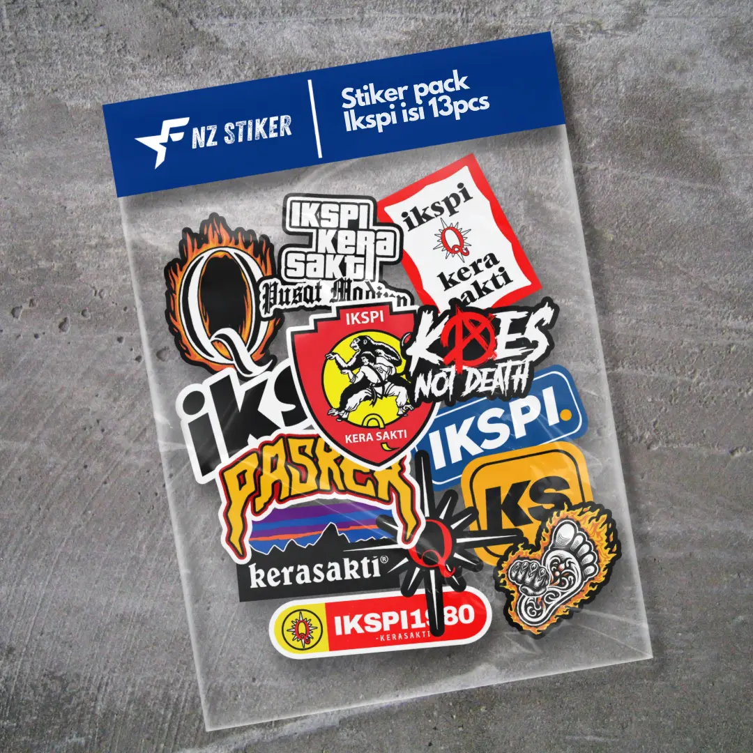 STIKER IKSPI KERA SAKTI ISI 13pcs - ANTI AIR, STIKER PERGURUAN | STIKER SILAT, HELM,VOL 14