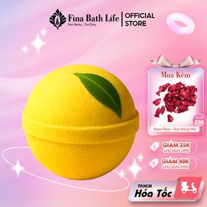Lemon - Creamy Bath Bomb/ Bom tắm/ Viên tắm bồn tạo bọt - Fina Bath Life