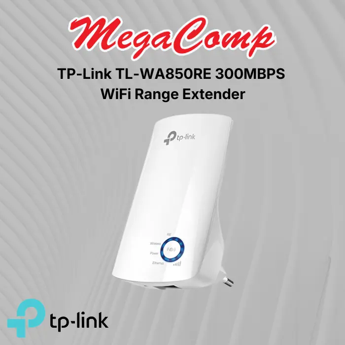 TP-Link TL-WA850RE 300Mbps Universal WiFi Range Extender dengan Port Ethernet & Indikator Sinyal untuk Meningkatkan Jangkauan WiFi Anda - Kabel