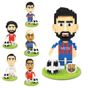Cool Football Player Mini Figures 3D Models Building Blocks Kids Toys DIY Micro Blocks Soccer Action Figure Birthday Gifts