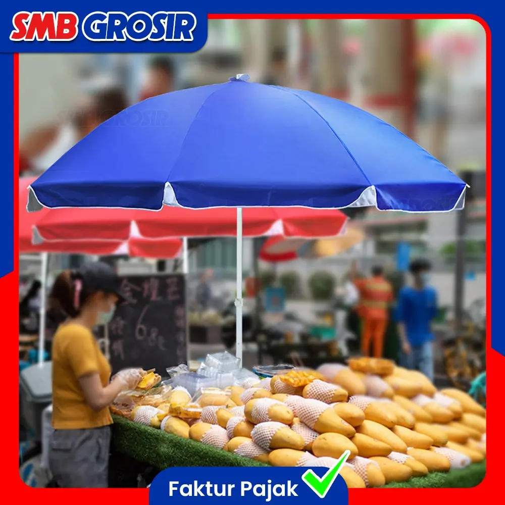 Payung Tenda Lipat Event Payung Pantai Cafe Bazaar Parasol Diameter Berbagai Ukuran Anti UV Kokoh Free Tas