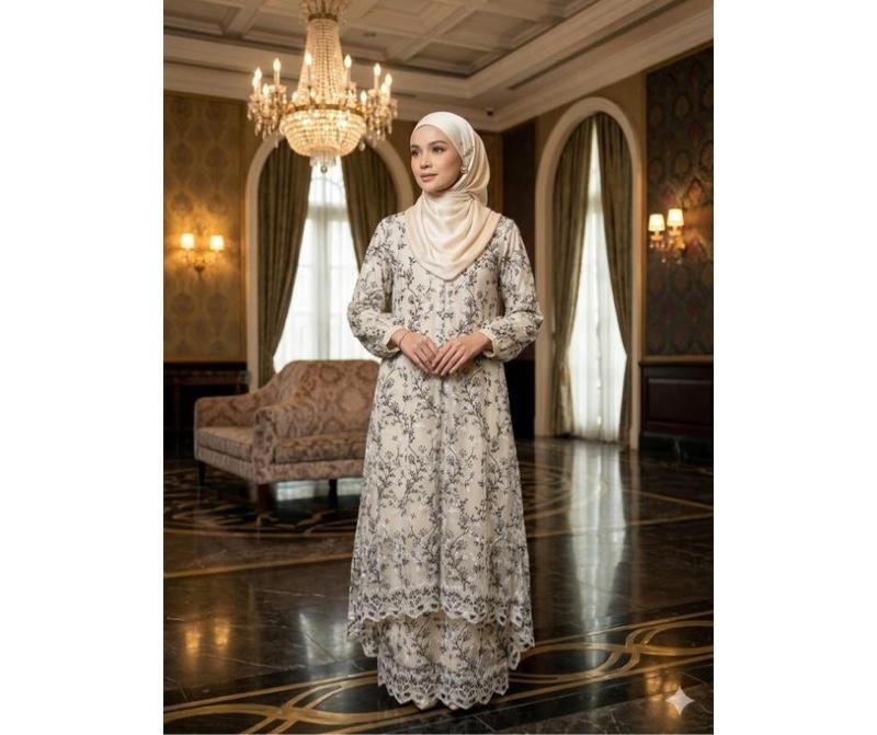 Safani series gamis tulle korneli gunting malaysia cantik dan anggun