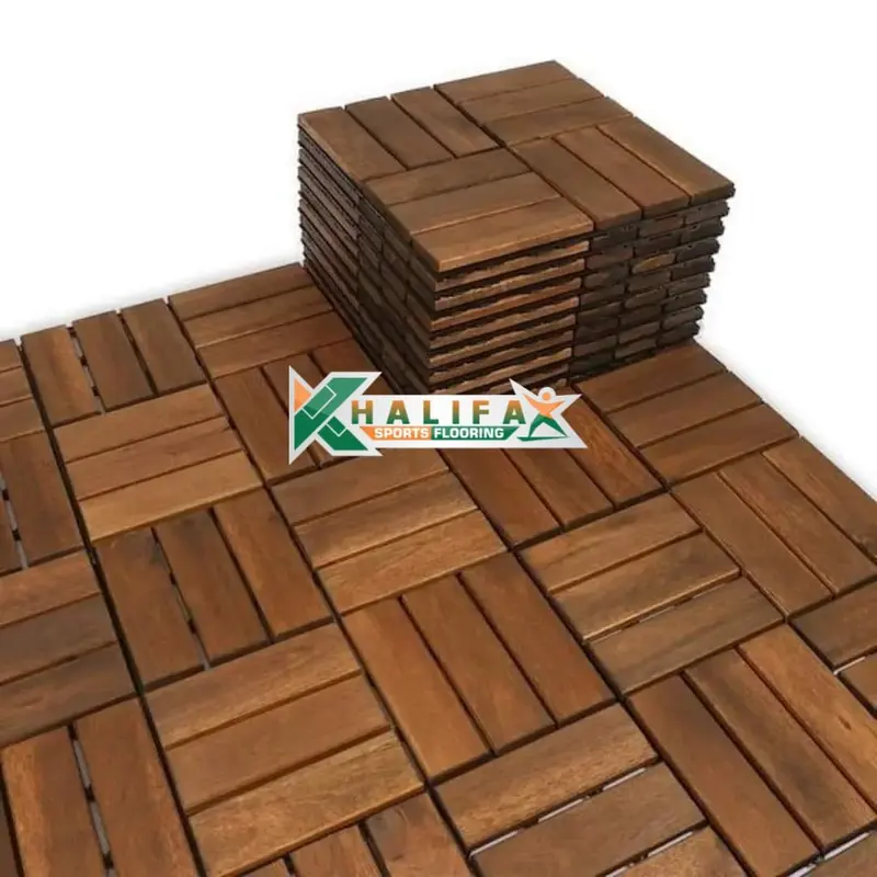 Decking Tile Kayu Jati 30 x 30cm - Pilihan Terbaik untuk Taman Anda Lem 5