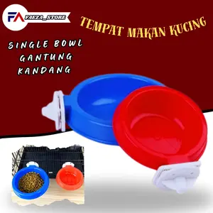 Tempat Makan Gantung Sigle Warna Random untuk Anjing & Kucing Kapasitas 100 ml Solusi Praktis Makan Hewan Peliharaan FAEZA_STORE