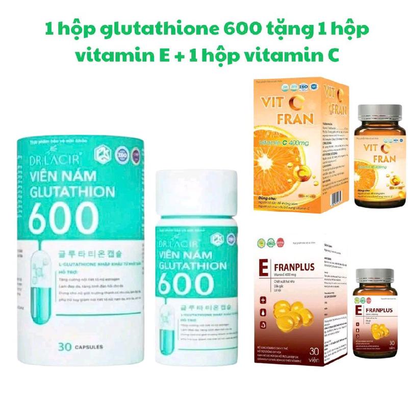    mua 1 tăng 2 nhận 3   viên uống glutathione 600 tặng 1 vitamin e  tặng 1 vitamin C  thực phẩm bổ sung chăm sóc sắc đẹp Người lớn viên uống 