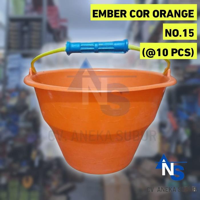 Jual EMBER COR SEDANG TC - 12 / 15 ORANGE (@10 PCS) - Kota Makassar ...
