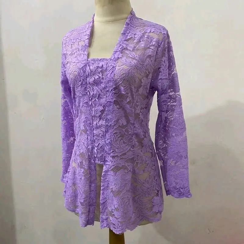 kebaya brokat modern // kebaya kutu baru termurah hitam burgundy 4