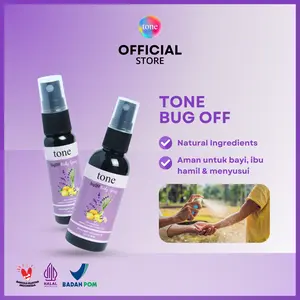 Tone TONE Bug OFF Body Spray with Essential Oil | Spray Anti Nyamuk Serangga untuk Bayi, Anak dan Dewasa | Mosquito Repellent Spray