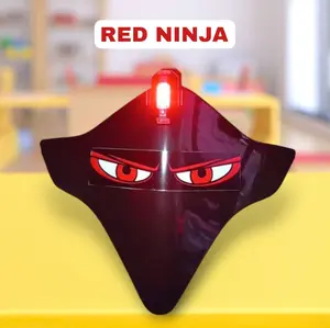 VISOR LAMPU DAN STIKER MATA AKSESORIS SEPEDA ANAK MERAH Outdoor Stang