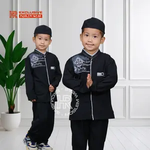 HR Exclusive - Baju Setelan Koko Anak Laki Laki 1 - 15 Tahun Katun Premium Lengan Panjang