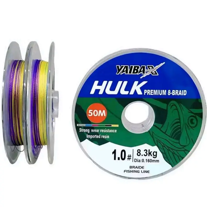Benang dan Senar PE Hulk X8 dengan 50M Connecting untuk Reel dan Tegek