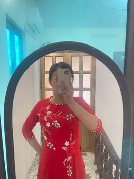 Product Review of Áo dài thêu hoa nổi thủ công tinh sảo tỉ mỉ from k**c Y** 2