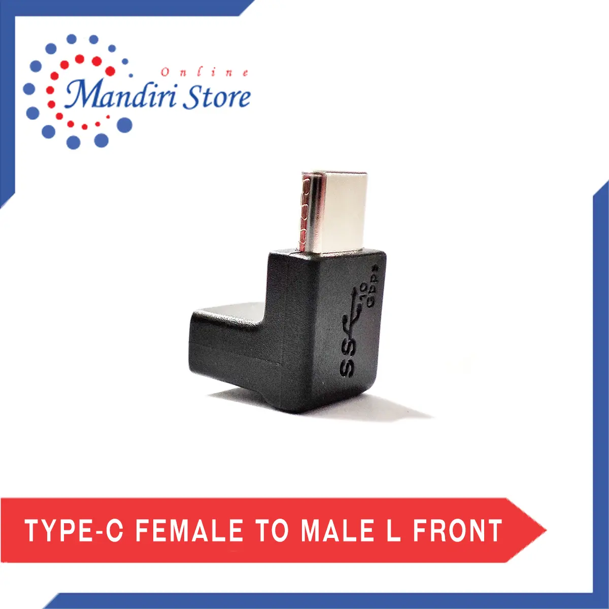 USB 3.1 Type C Male To Female L Front | Support Turbo Charge [CM-CFH07]