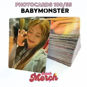 [100/55pcs] BABYMONSTER Photocard Murah PC Unofficial 1 Sisi | Tersedia FREE INNERSLEVE & KEYCHAIN BABYMONSTER