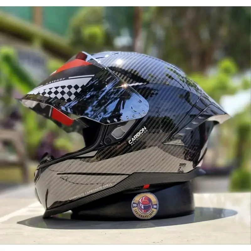 Helm Full face JS Armor Z Carbon Glossy Ori 100% 0