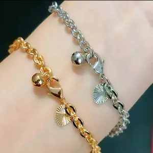 Gelang tangan rantai nori kaca titanium