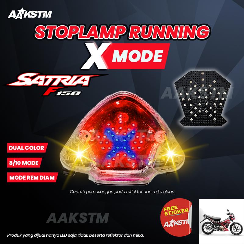 Lampu Rem LED Satria F 150 X Mode LED 8 10 Mode Running Lampu Belakang Variasi Modifikasi Motor 1