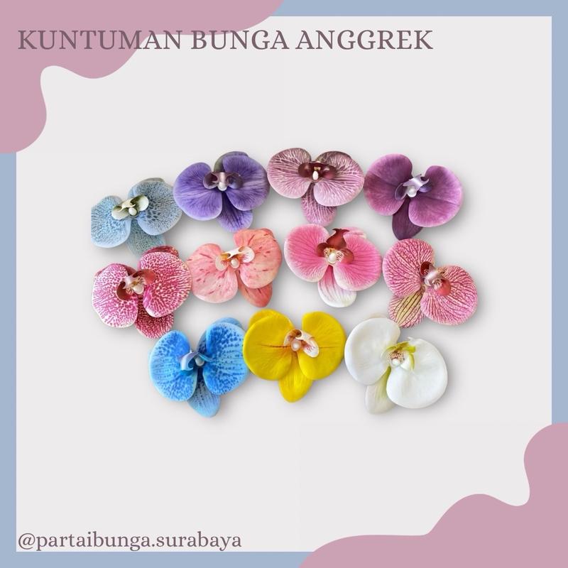 BUNGA ANGGREK KUNTUMAN LATEX/KUNTUMAN BUNGA ANGGREK LATEX PREMIUM/KUNTUMAN ANGGREK ARTIFICIAL DEKORASI 2