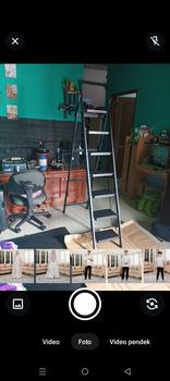 Product Review of Reaim 3-7 Step Tangga Lipat Multifungsi / Tangga Lipat Rumah 4 step dan 5 step / Baja Karbon Tebal Anti Licin Pegangan Tangan Tangga Bisa Dilepas / Household Ladder Tangga Rumah 3/4 Step 1,17M // 1,45M // 1.8M Hitam Merah Putih from D**A 0