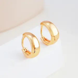DL Anting Emas Klip Wanita Dewasa Titanium Gold Anti Karat Terbaru Simple Premium Aksesoris Jewellery