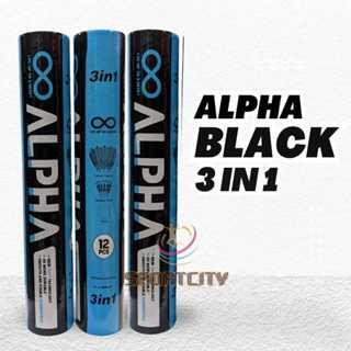 Shuttlecock  Cock Badminton 3 IN 1 Nitro Gold / Alpha Black / Alpha Eco White Original 3