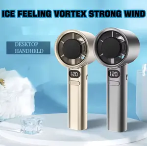 Kipas Turbo High Speed 120 Level Kecepatan Angin Turbo Mini Fan Wireless Portable / Kipas Angin Digital Display Adjustable Fan