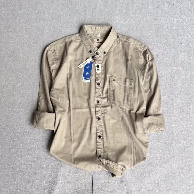 Kemeja Skena Lengan Panjang Kemeja Polos Casual Pria Katun Hitam Baju Distro Kerja Logo Keren Muda Bordir Kain Flanel 1