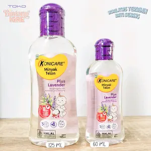 KONICARE Minyak Telon Plus Lavender 125ML & 60ML Wangi Bayi Perlindungan 8 Jam dari Gigitan Nyamuk Relaksasi Bayi Pereda Kembung Lembut di Kulit Halal Terjamin