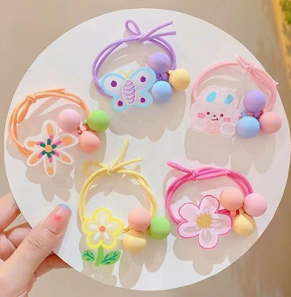 Dây Cột Tóc Bướm Hoa Mèo Dễ Thương Cho Bé Gái