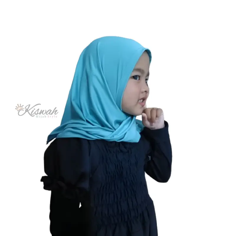 Kiswah - Hijab Airyn Segitiga Anak umur 3-6thn jersey premium G+A Instan Nyaman Muslim Variasi Kerudung Simple 5