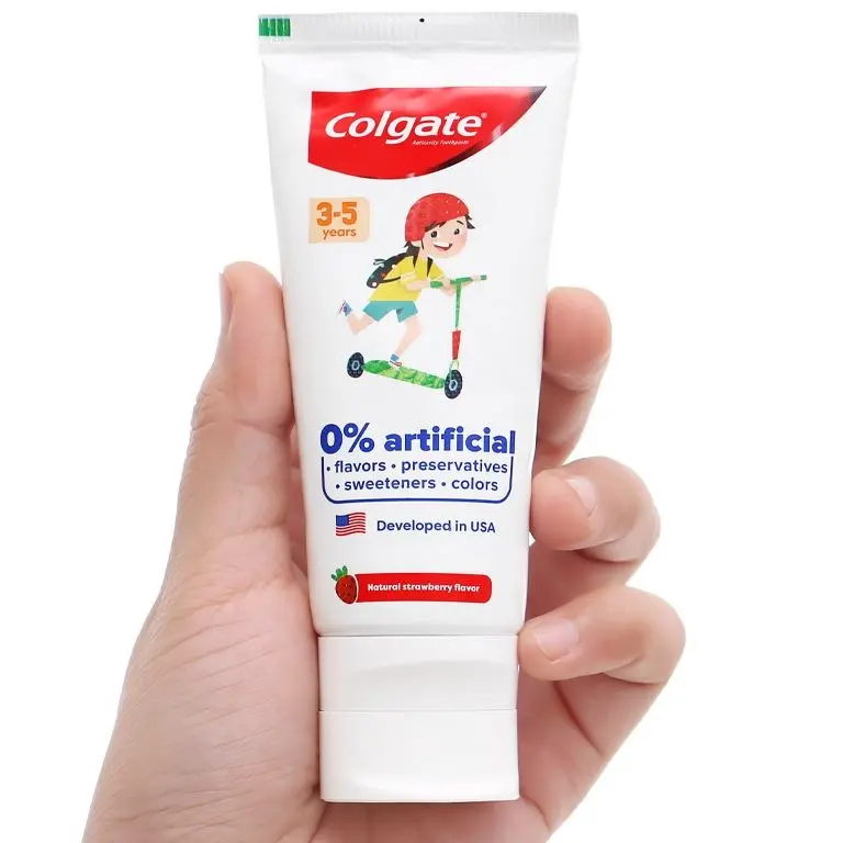 Kem đánh răng Colgate Kid Free From Cho Trẻ Em 3-5 Và 6-9 Tuổi Hương Trái Cây Giúp Trắng Răng Hương Dịu Nhẹ 80g