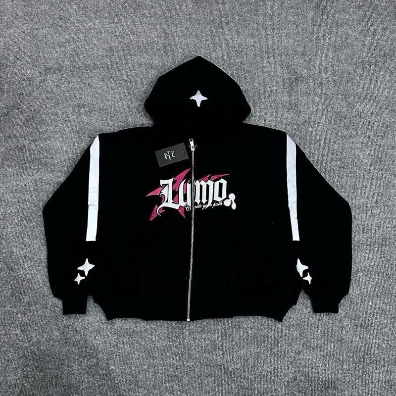 Product Introduction of HOODIE BOXY Menyala ZipperJAKET ZIPPER BOXY SABLON FOAMING DAN AKSEN MENYALA BLACK PING PRIA WANITA Unisex Hitam Sweater Santai 22
