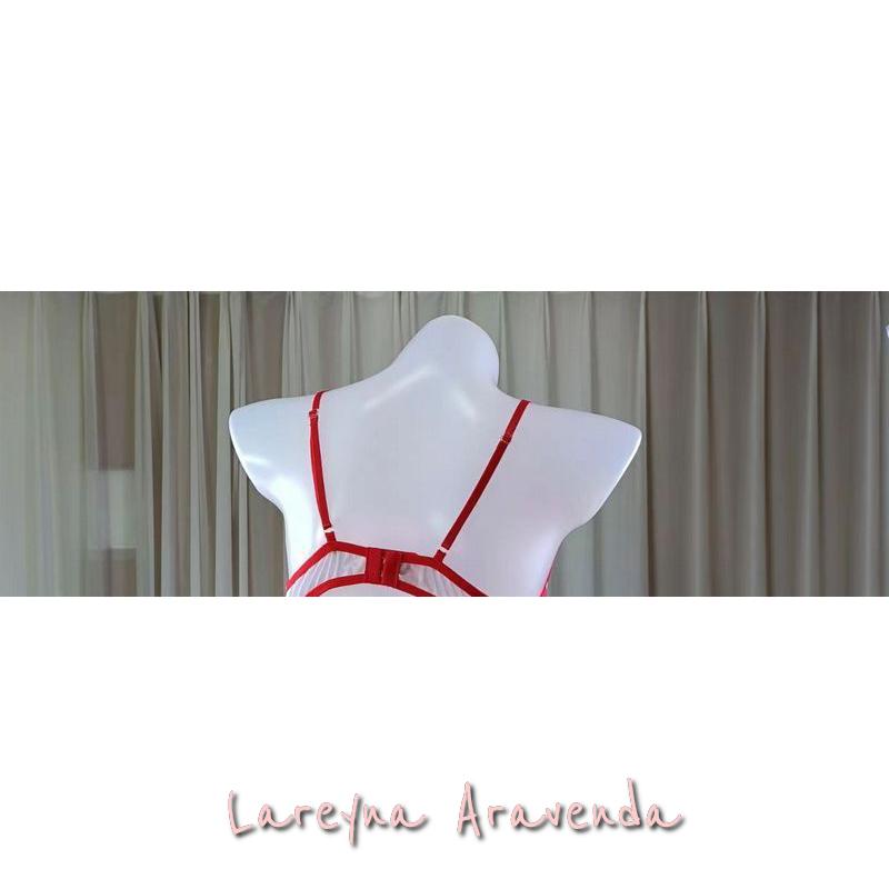 Lareyna Aravenda Set Lingerie + Bando + CD Kostum Gaun Suster Terawang LG233 4