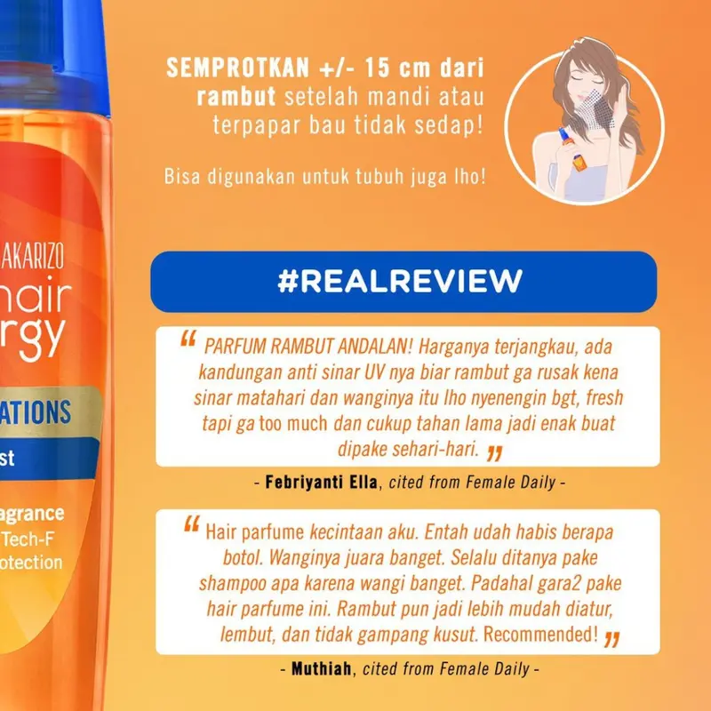 VITAMIN RAMBUT / PARFUM RAMBUT  WANGI - BPOM BY MAKARIZO -    Blue Coast 100 mL Bau 7