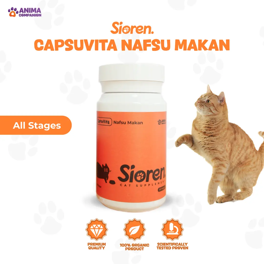 Sioren - Nafsu Makan Kucing Anjing, Suplemen Kucing Anjing, Penambah Nafsu Makan Alami dan Sehat