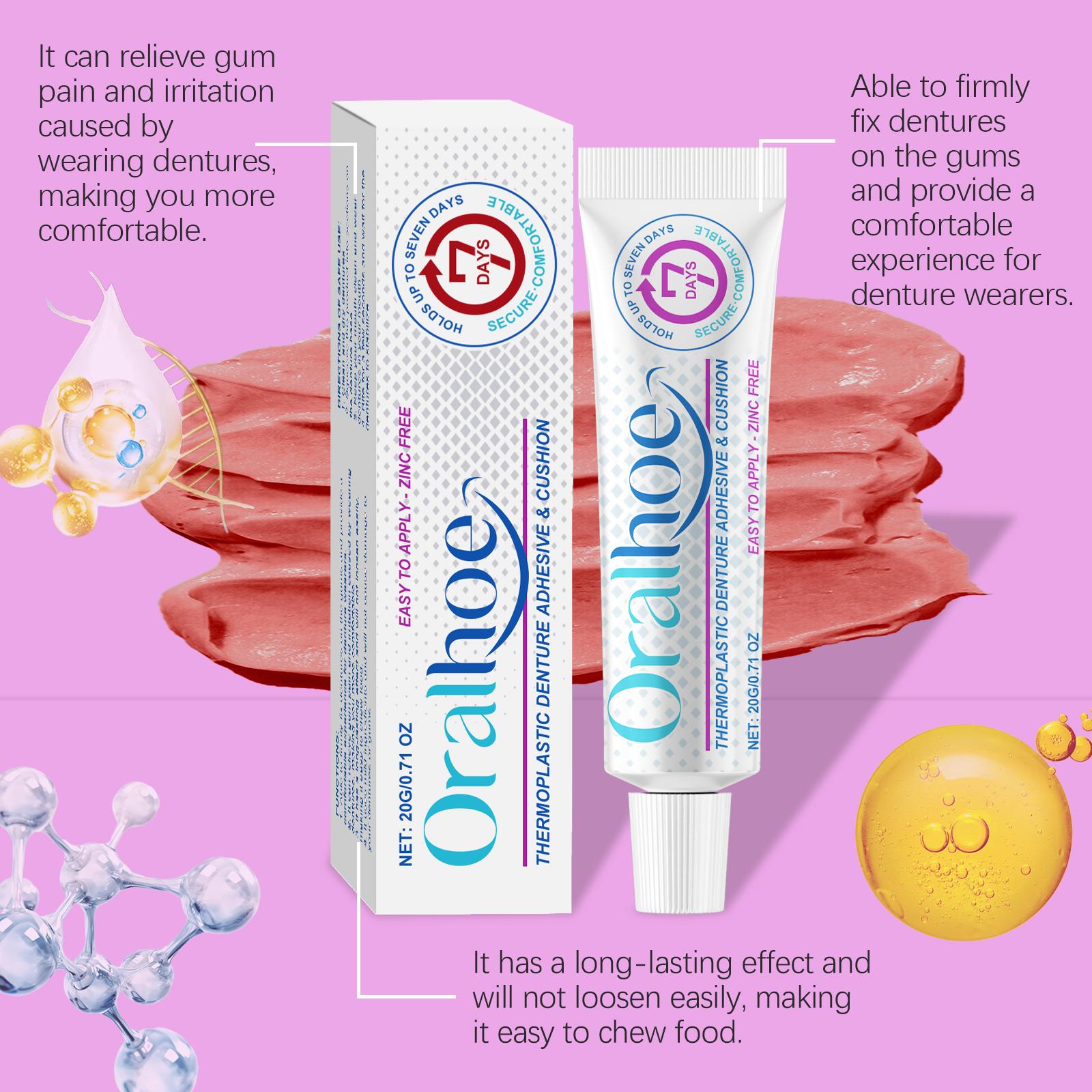 【COD&BPOM】Gel Perawatan Alat Gigi 20g - Stabil Saat Makan/Berbicara, Nyaman Tanpa Geseran, Tahan Lama Sehari-hari, Alami Tanpa Iritasi, Mudah Digunakan