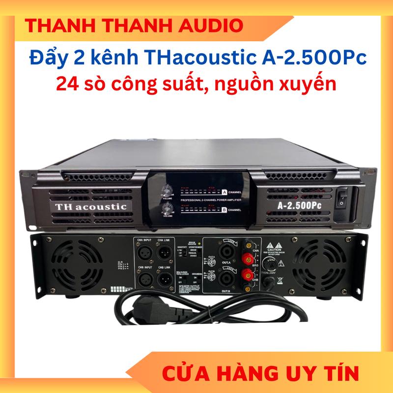 Cục đẩy công suất 2 kênh THacoustic A2.500 pc 24 sò nhập nhẩu nguyên chiếc.nguồn xuyến ,chuyên dùng cho gia đình,sân khấu,sự kiện...Bảo hành 12 tháng
